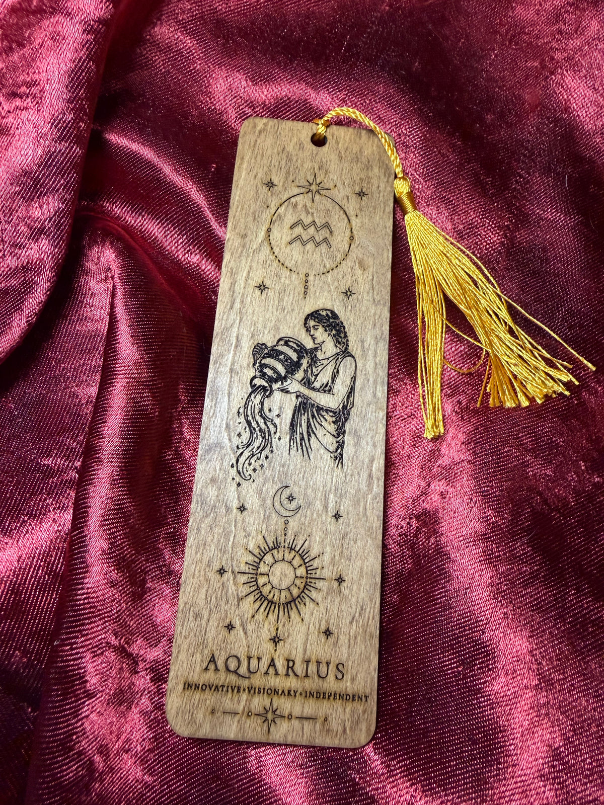 Wooden Zodiac Bookmarks