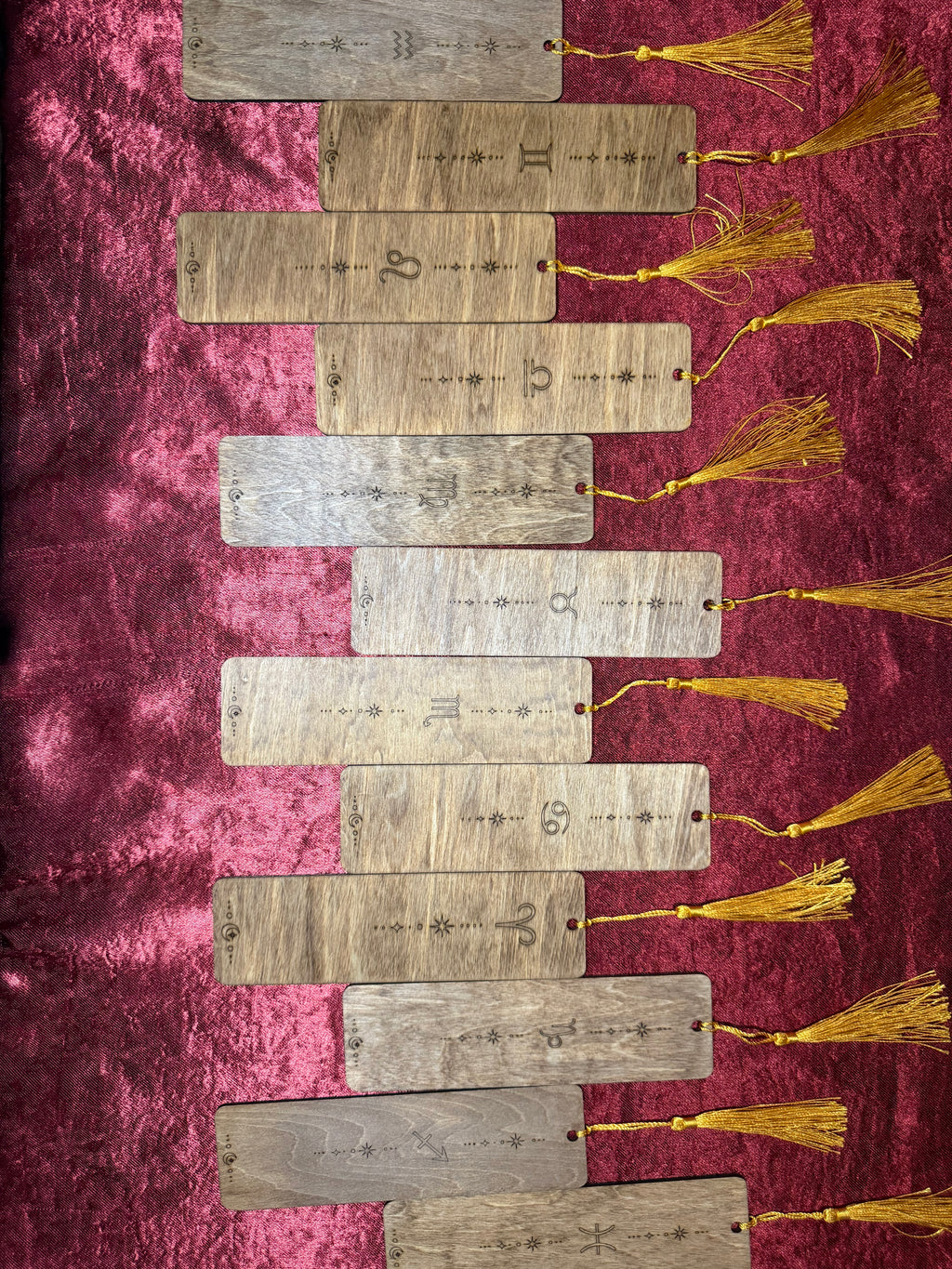 Wooden Zodiac Bookmarks