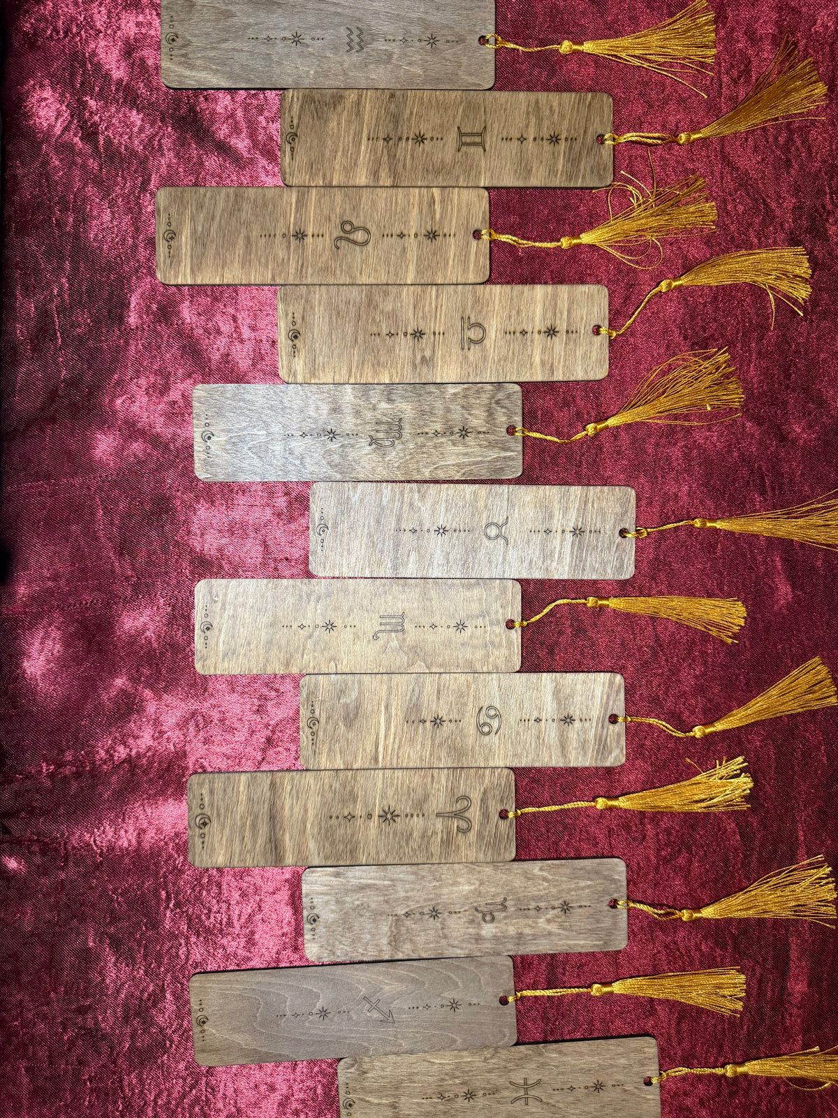 Wooden Zodiac Bookmarks