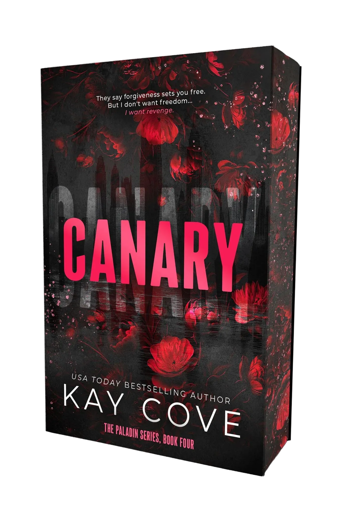 Book cover of 'Canary' by Kay Cove with red and black design