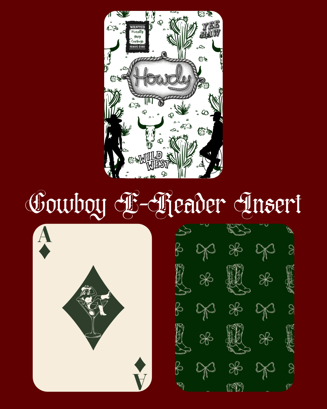 Western Kindle Insert 3 Pack
